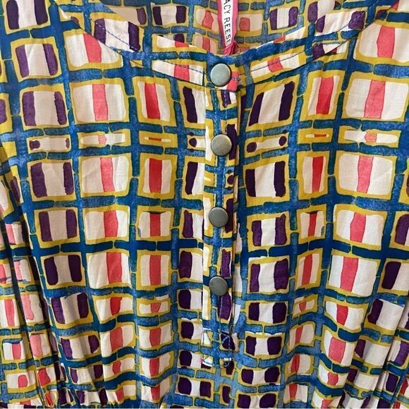 (BOGO FREE) Anthropologie Plenty Tracy Reese Geometric Print Snap Front Dress 0 - Picture 4 of 4